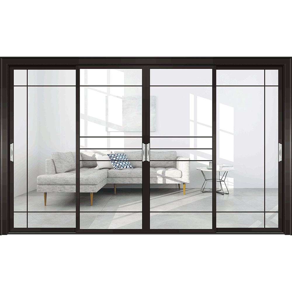Interior aliminium slimest system sliding door