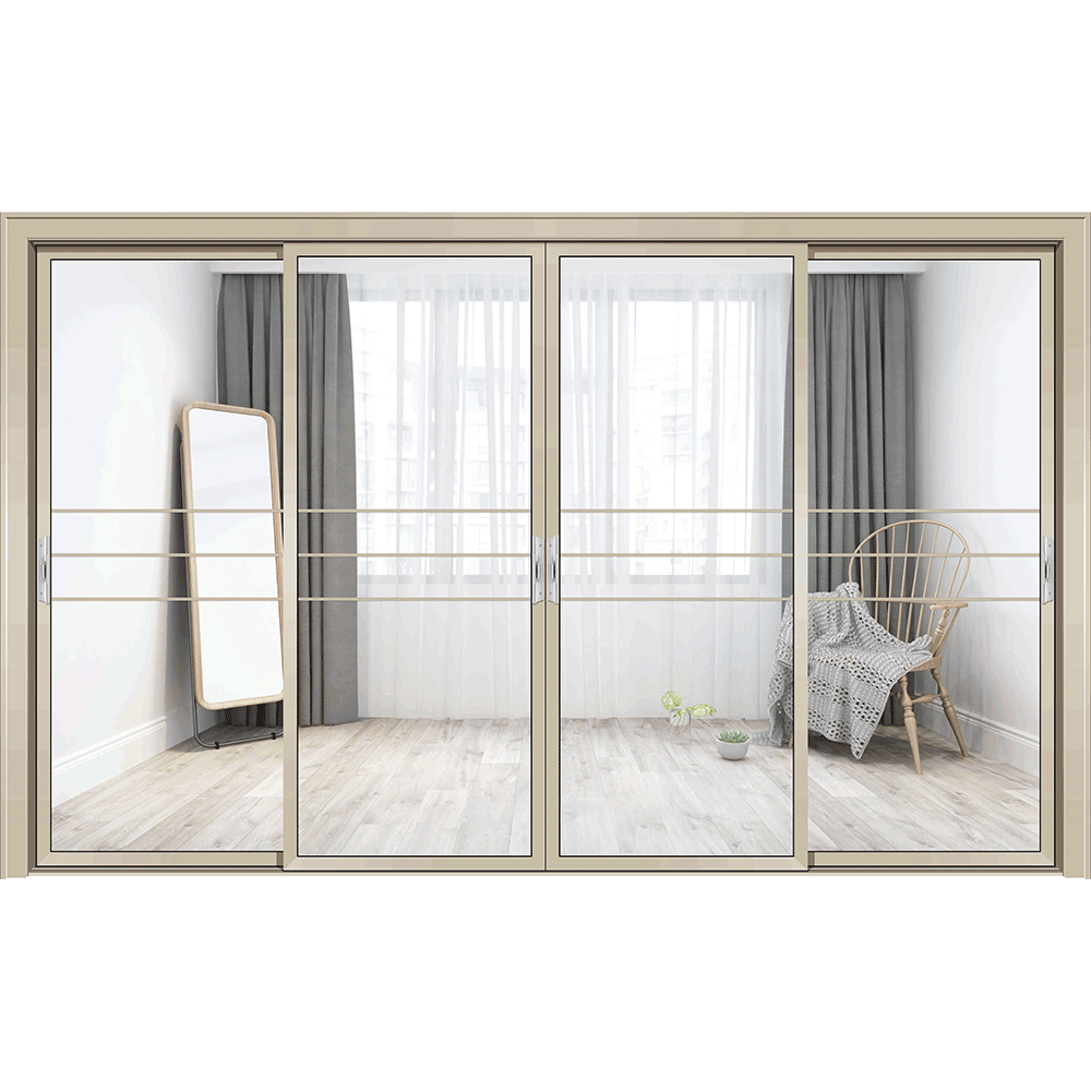 Interior aliminium slimest system sliding door