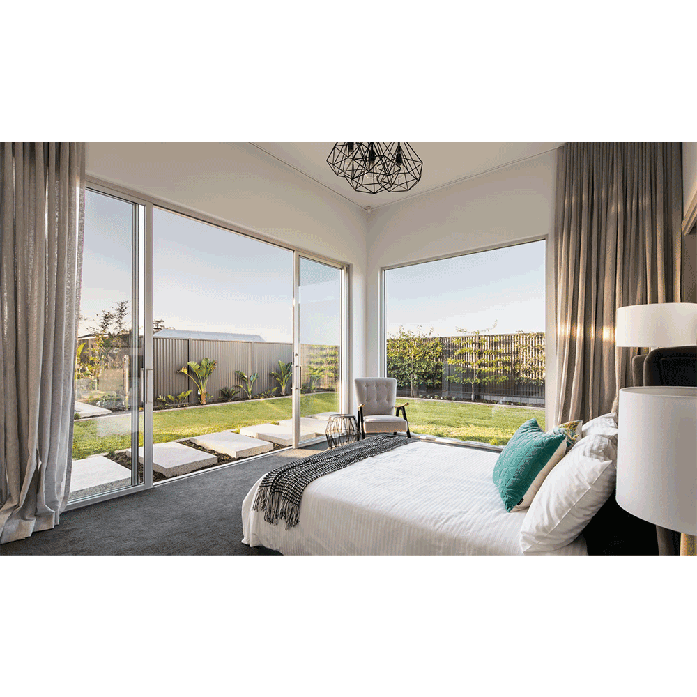 aluminium frame balcony glass sliding door