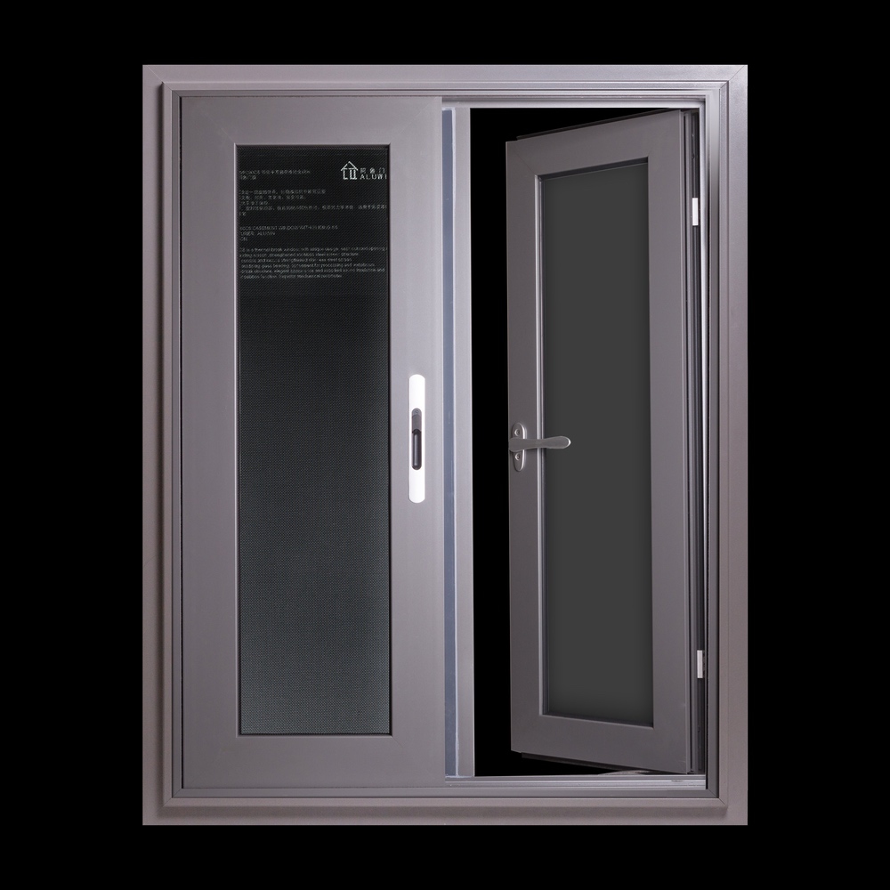 Aluminium thermal break casement window with screen（AL90）