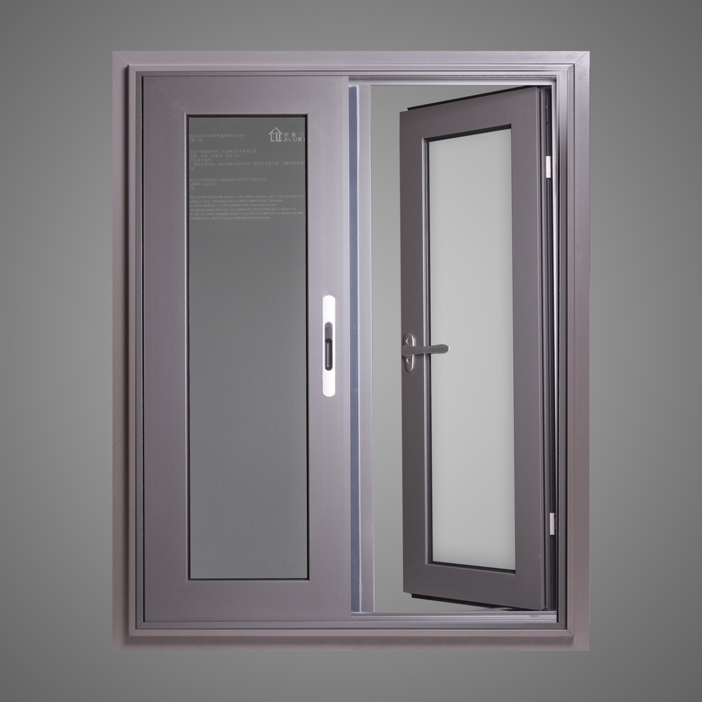 Aluminium thermal break casement window with screen（AL90）