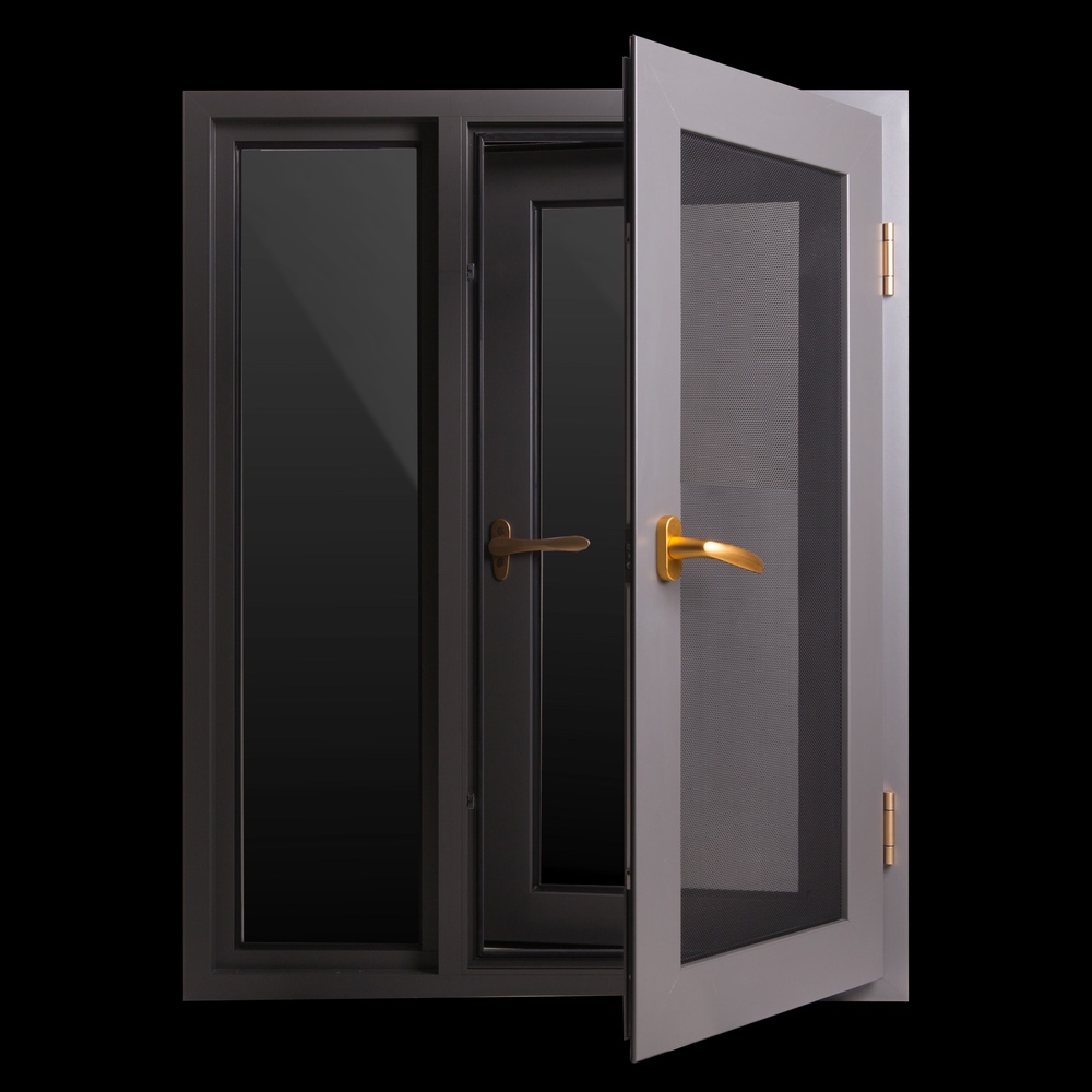 Aluminium thermal break casement window with screen（AL96）