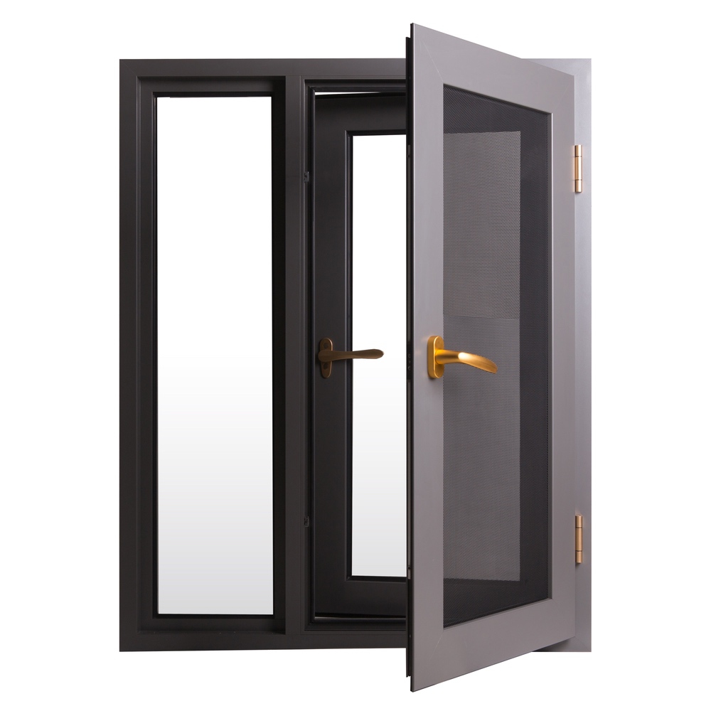 Aluminium thermal break casement window with screen（AL96）
