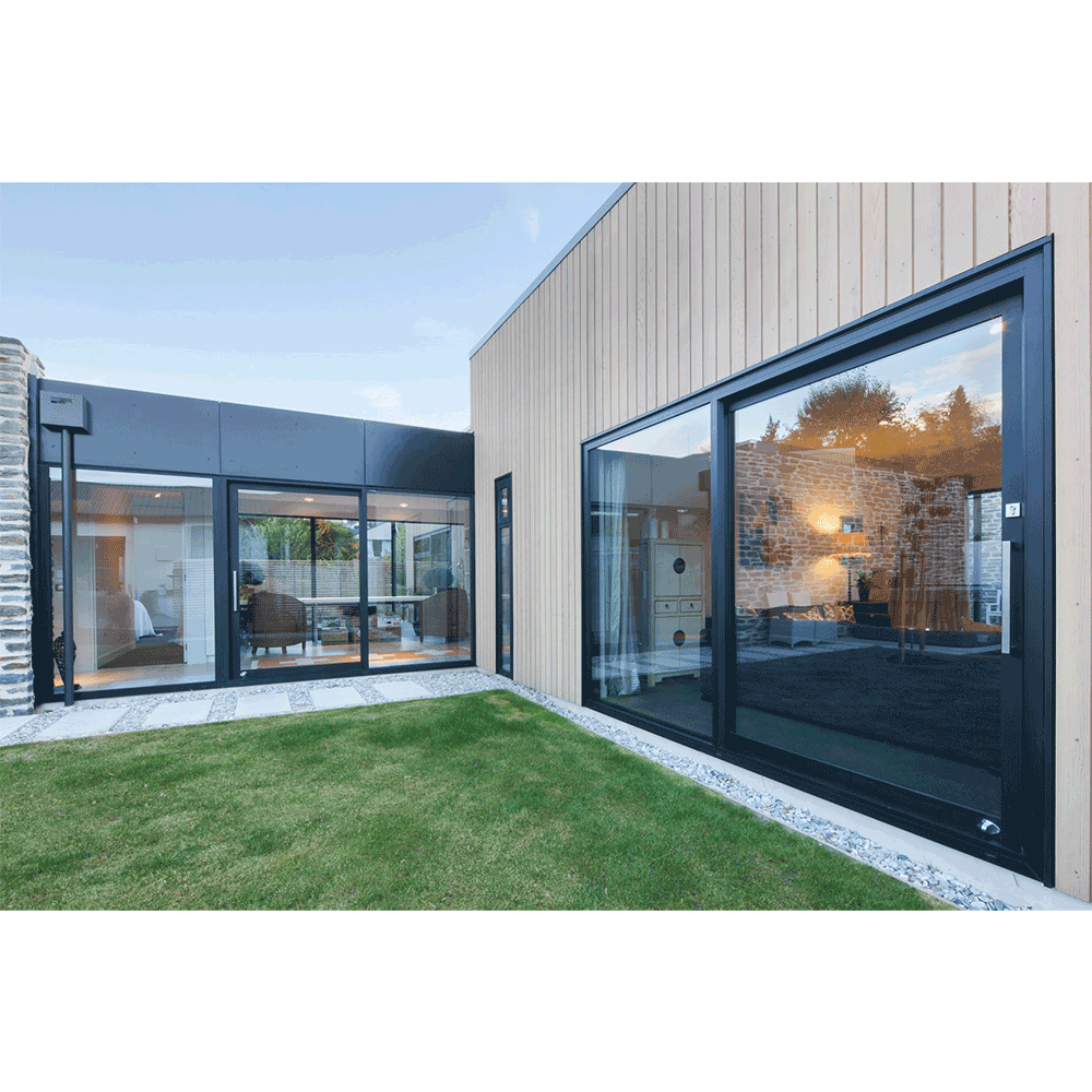 aluminium frame balcony glass sliding door